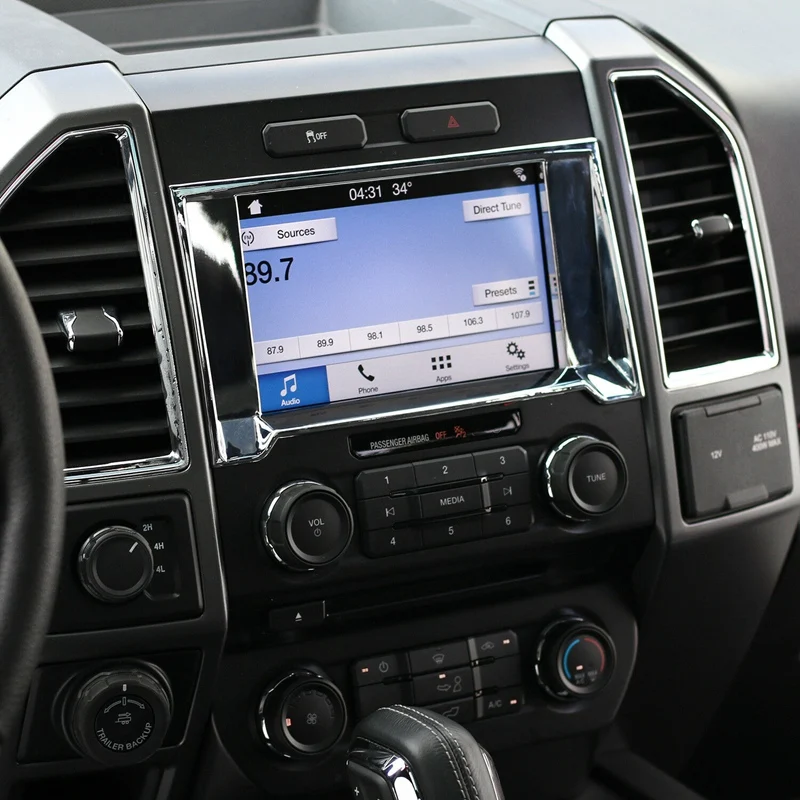 ABS хром навигация gps радио рамка Крышка декор отделка для Ford F150