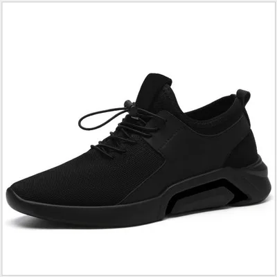 Мужские кроссовки для бега, сетчатые дышащие кроссовки, chaussure homme, на воздушной подушке, для прогулок, бега, мужские кроссовки - Цвет: Черный