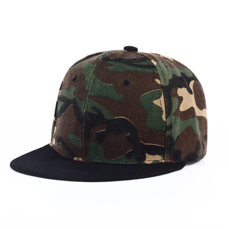 Камуфляжная snapback Кепка Полиэстеровая пустая плоская камуфляжная бейсболка без