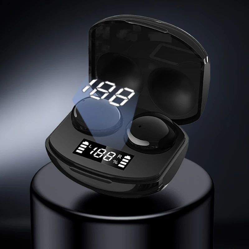 

Wireless Bluetooth 5.0 TWS Earbuds LED Digital Display Handsfree Call Headset 54DB