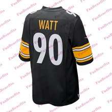 Custom Stitch Pittsburgh Football Jerseys Mens Women Kids Watt 90# American 2011 Game Steelers