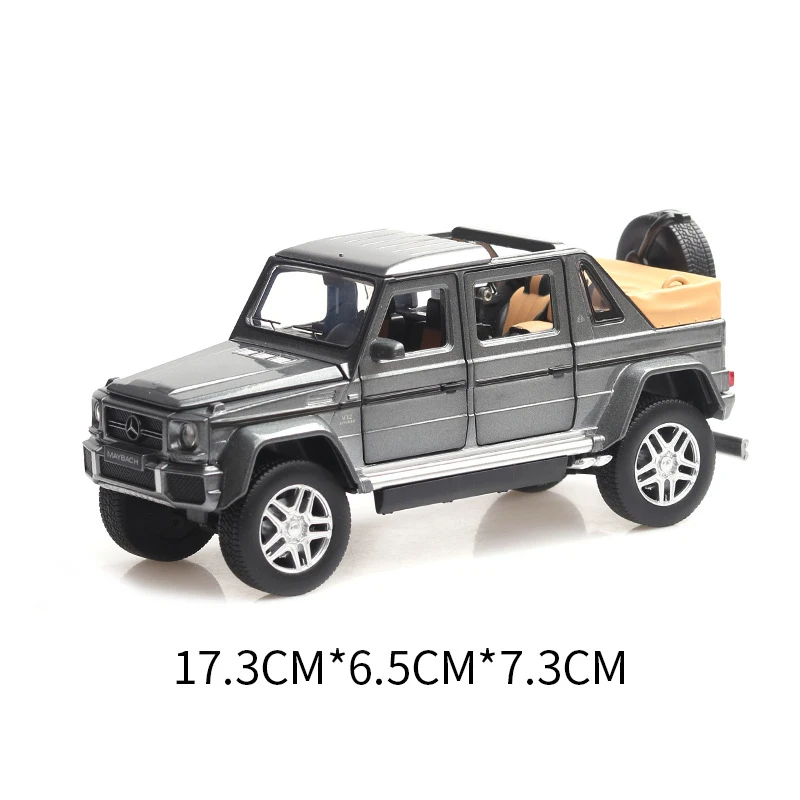 1/32 G650 внедорожник внедорожная литая модель автомобиля из металлического сплава Высокая симуляция машины огни Игрушки транспортные средства для детей Подарки для детей - Цвет: Серебристый