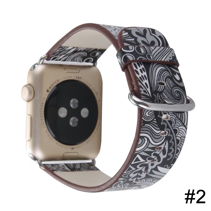 Чехол для Apple Watch 40, 42, 44, 38 мм кожаный чехол для часов серии 5, 4, 3, 2, 1 освежающий цветочный ремешок для часов с китайской росписью