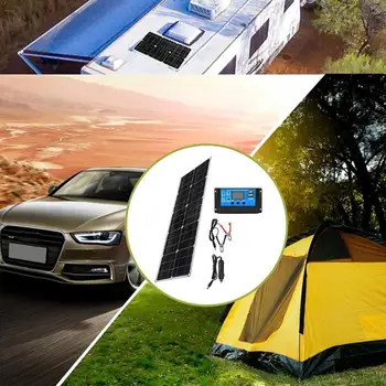 

Solar Panel 100W Dual USB 18V/5V 10/20/30/40/50A Solar For Outdoor Regulator Camping Solar ect Boat Car Controller Cell Bat Y0Y4