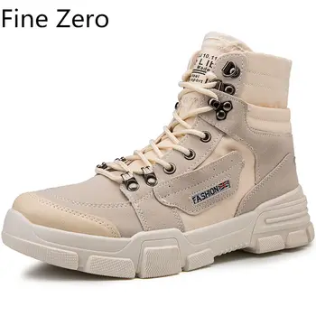 

Spring Autumn New men fashion high tops Shoes Motorcycle Mens Ankle Boot Doc Height Increase Chunky Sneakers Zapatos de hombre