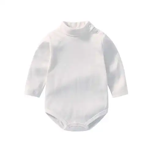 Hiver Bebe Garcon Body Col Roule Solide Body Pour Les Tout Petits A Manches Longues Coton Costume Nouveau Ne Jumeau Bebe Vetements Combinaison Aliexpress