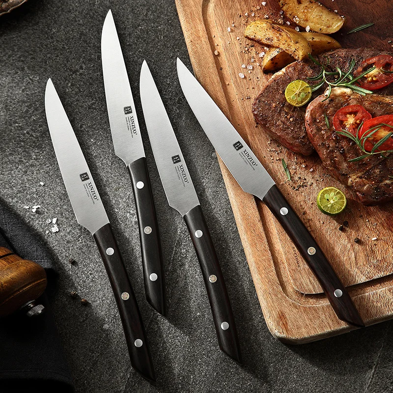 XINZUO, 5 дюймов, универсальный нож DIN 1,4116, кухонные ножи из нержавеющей стали, острый бритвенный нож для фруктов и овощей, кухонные инструменты, ручка из черного дерева