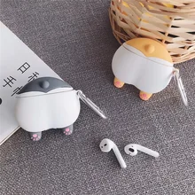  Cartoon Corgi Cute for Airpods Case Cover Silicone Earphone Case TWS Headphone Protective Case Cover for Apple Airpods 2 
