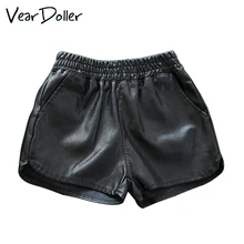 VearDoller; модные кожаные шорты для девочек; сезон осень-зима; черные детские брюки; Одежда для маленьких девочек; Новинка года; утепленные детские шорты