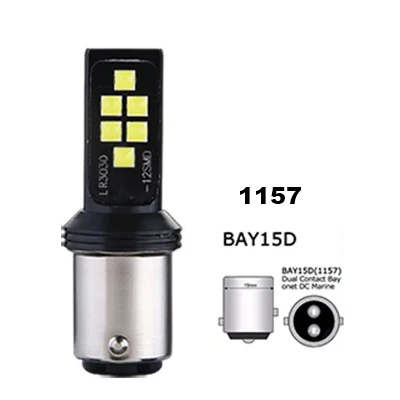 2 шт. Canbus P21W светодиодный BA15S 1157 P21/5 Вт BAY15D T20 светодиодный 7440 W21W T15 BAU15S 3030 чипы светодиодный автомобильный резервный лампы автоматический стоп-сигнал - Испускаемый цвет: 1156 BAY15D