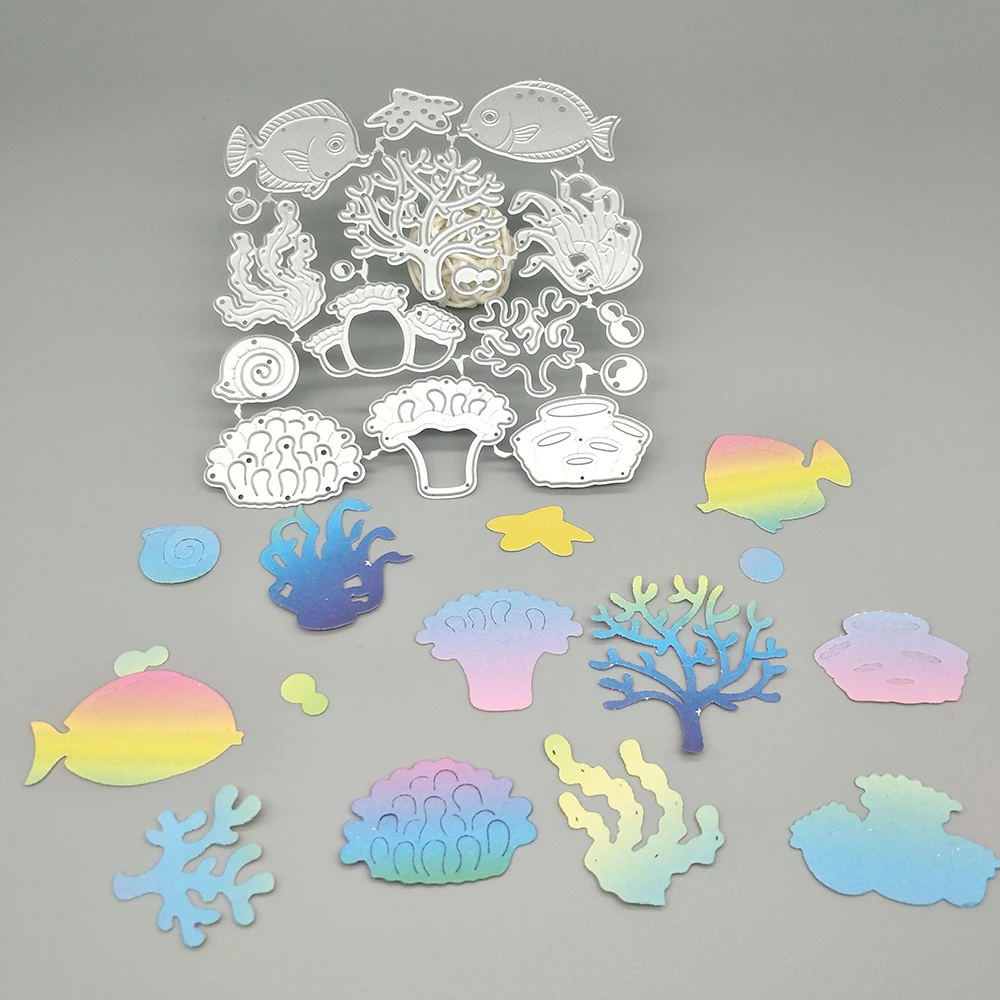 

New marine life fish and algae metal cutting die for scrapbooking, engraving stamps, paper card photo album decoration