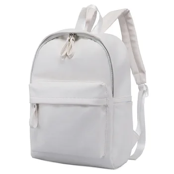 

Women Backpack Large capacity School bags Student Rucksack Teenage Girl PU Leather travel Backpacks bag Daypack white