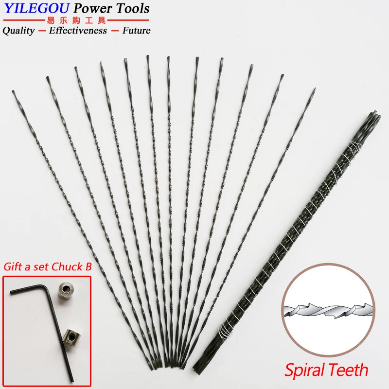 12 Pieces 130mm Scroll Saw Blades, 5 Jig Saw Blades Spiral Teeth, 8
