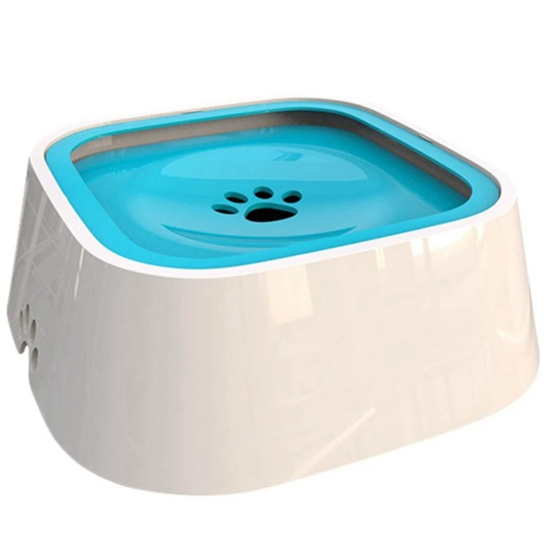Blue HLZS-KIMPETS поплавковая миска для питомца кошки с защитой от брызг, не смачивающий рот, кормушка для воды, противоскользящая миска для питомца, миска для щенка - Цвет: Blue