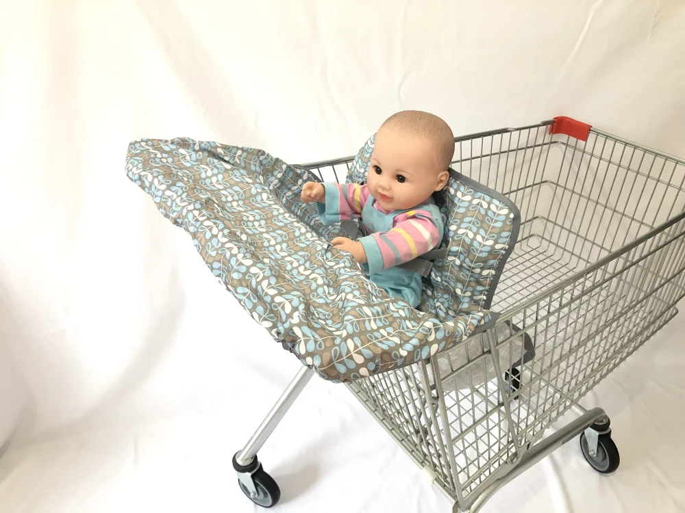 

2-in-1 Shopping Cart Cover and High Chair Cover, Universal Fit, With Safety Harness Machine Washable