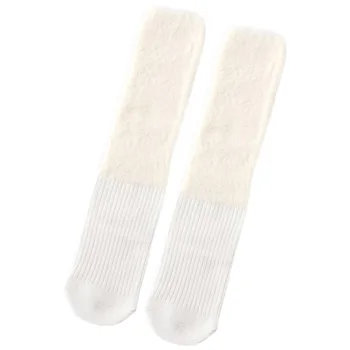 

1 Pair Plush Socks Cotton Socks Girl's Socks Pure Color Socks for Autumn Girl Spring