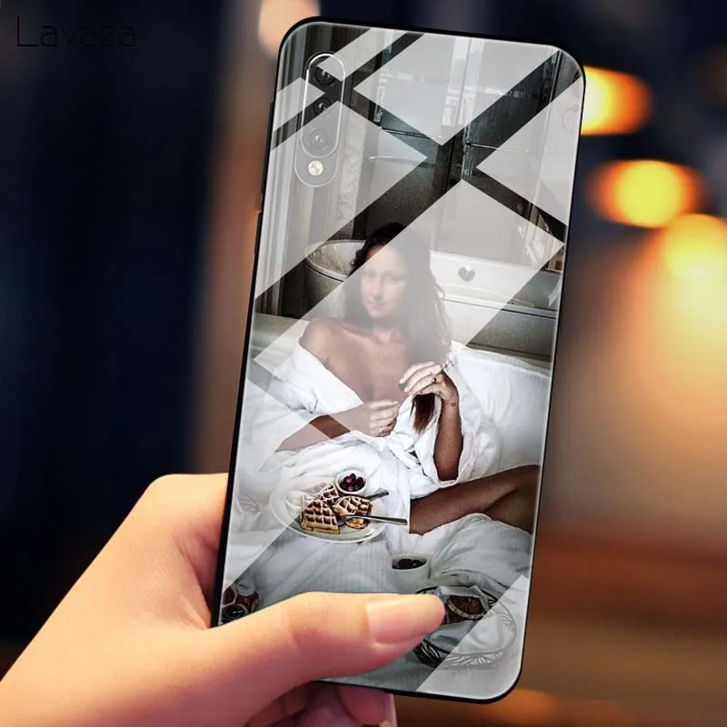 TG10 Чехол из закаленного стекла с рисунком Мона Лиза для Xiaomi 8 Lite 9 F1 A1 5X A2 6X - Цвет: TG10