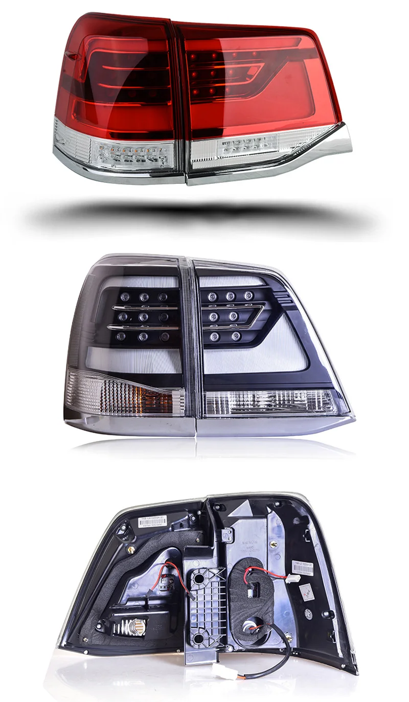 Для Toyota Land Cruiser FJ200 LC200 светодиодный задний фонарь 2008- задний торможение заднего хода поворотные сигнальные огни задние фонари