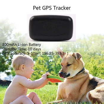 

1pc Waterproof IP67 Pet GPS Tracker Mini Real-time Tracking Tracker Collar Security Finder Locator Track Device for Dog Cat