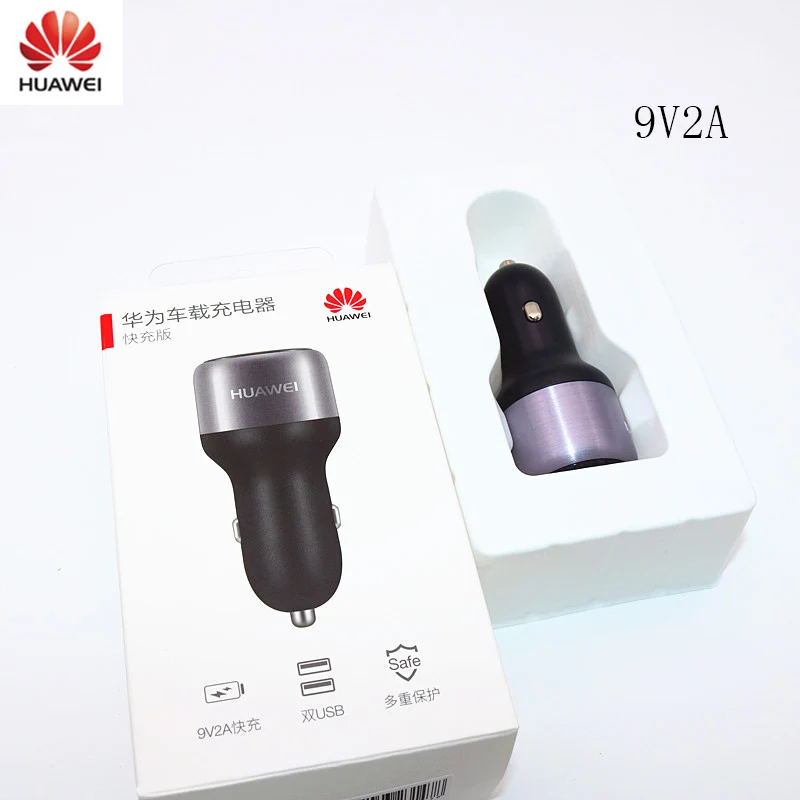 

Original Huawei Supercharge CP31 Car Charger 9V 2A 18W Max Dual USB with 2A Type C Data Cable