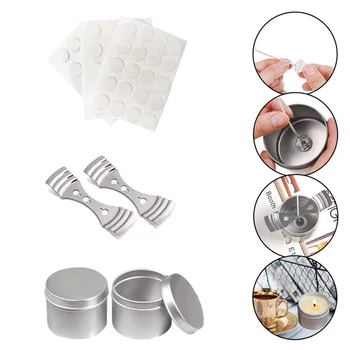 

Candle Wicks Cotton Core Stickers Kit Candle Making Supplies Set DIY Candles Supplies Waxed Candle Candle Making Parts