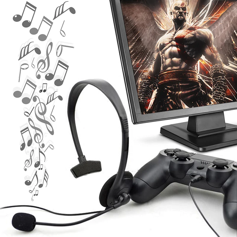 Новинка моногарнитура 3 5 мм Проводная игровая гарнитура с микрофоном для PS4 ПК