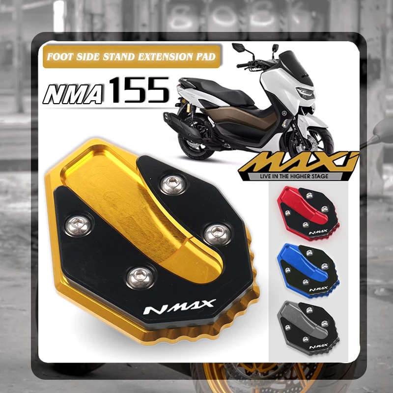Soporte Lateral De Pie Para Motocicleta Yamaha, Almohadilla De Extensión De Placa De Soporte Para Agrandar, Nmax125, Nmax155, Nmax 125, 155 N Max, 202