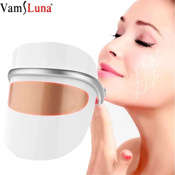 

LED Facial Mask infrared Photon Face Mask For Home Therapy, 3 Color Red/Blue/Yellow Light Therapy For Skin Rejuvenation