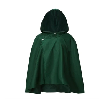

Anime Shingeki No Kyojin Cloak Attack On Titan Eren Yaeger Cosplay Costume For Children Kids Toys - XXL XL L M S Single Layer