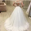 Appliques Long Sleeves Vestido De Noiva Amazing Open Back Lace Wedding Dress 2022 Bow Wedding Gown Bridal Dress ► Photo 2/3