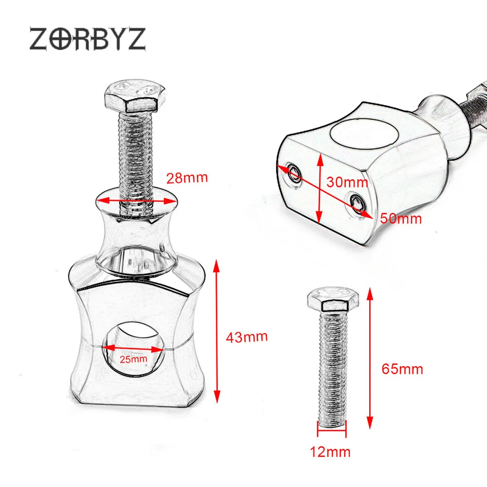 ZORBYZ мотоцикл 1 пара Универсальный 1 дюймов 25 мм черная ручка монтажный руль стояки зажим для Harley Honda Yamaha Kawasaki
