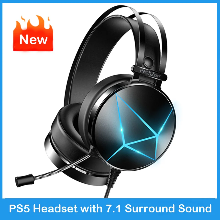 Gaming Headset With Microphone Game Headphones With 7.1 Surround Sound