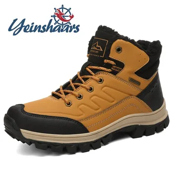 

Fashion Men Casual Leather Military Boots Winter Warm Snow Boots Anti-skid Sneakers Outdoor Gents Boots Men Zapatos De Hombre