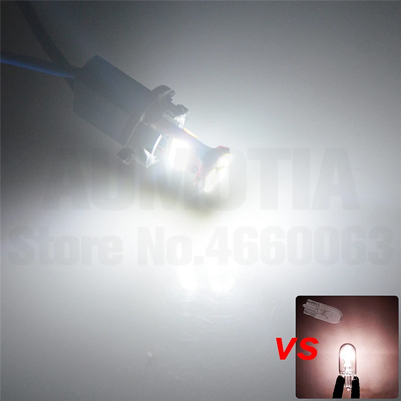 100 шт. автомобиль T10 W5W 194 светодиодный 4014 SMD 15 светодиодный Авто клиновидный для салона светильник Купол Карта багажник фонарь освещения номерного знака 12V