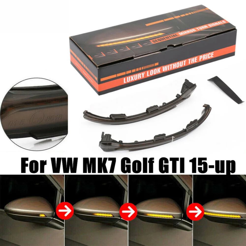 2 шт. для Golf 7 MK7 R GTE зеркальный Динамический указатель поворота светодиодный индикатор лампы