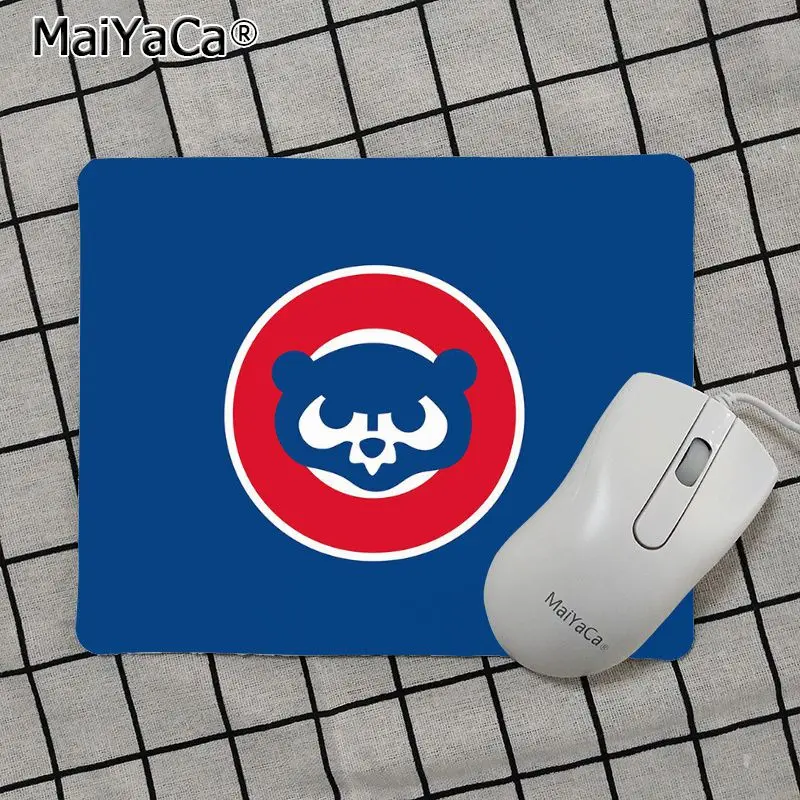 No Lock Edge18x22cm Maiya высокое качество Chicago Cubs Бейсбол противоскользящие прочные силиконовые компьютерные коврики Лидер продаж подставка под руку мышь - Цвет: No Lock Edge18x22cm