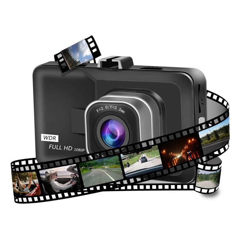 Hd 1080P 170 Degree Super Wide-Angle Car Camera 3.2 Inch Tft Screen G Sensor, Wide Dynamic, Loop Recording Sports Double Recordi