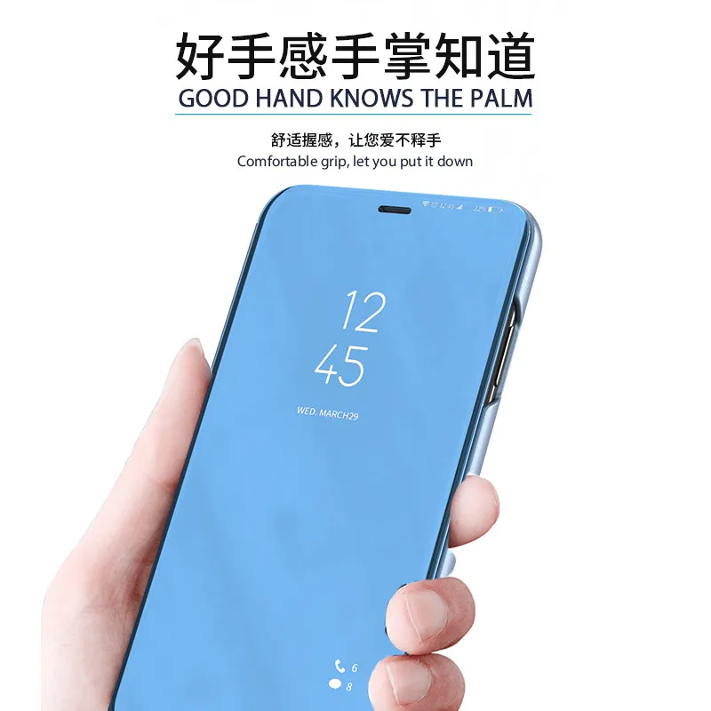 Умный зеркальный чехол для телефона Apple iPhone XS X XR Max 7 Plus 8 6S 6 Plus Защитная подставка чехол держатель Поддержка откидная крышка