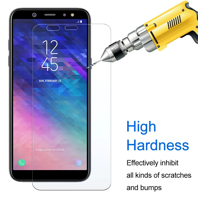 Защитное стекло A 6 plus для samsung a6 plus a6plus galaxy a6+ 6a+ plu 6 plus защитная пленка из закаленного стекла