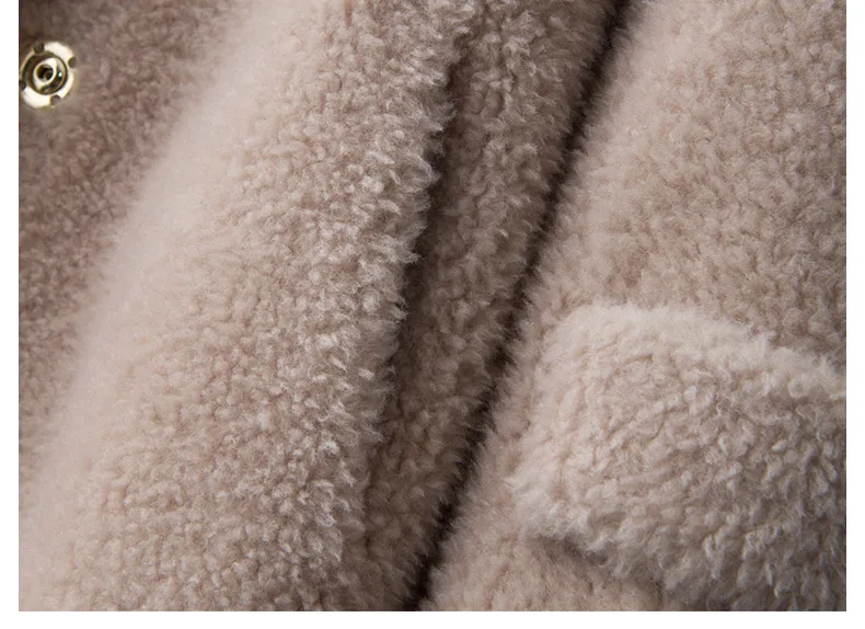 High-end Brand Sheep Shearing Wool Coat Women Jacket Autumn Winter Fashion Slim Warm Women Overcoat Casual Long Wool Coats