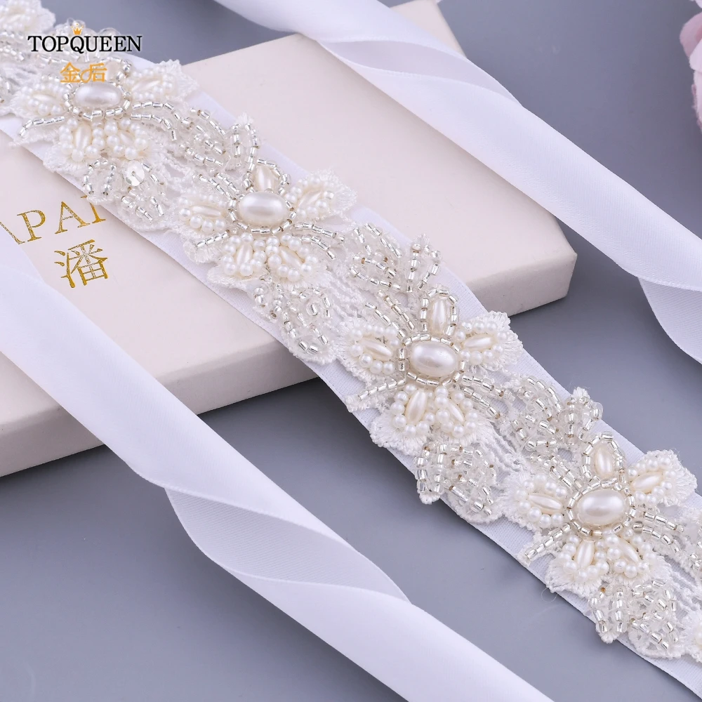 TOPQUEEN S219 Королевские Свадебные ремни с жемчугом модные женские бусинами