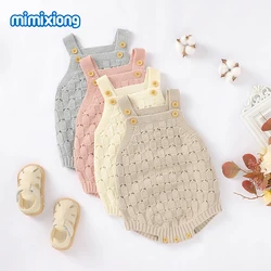 Body pour bébé, vêtements à la mode, solide, tricoté, pour nouveau né, hauts pour bébés garçons et filles, combinaisons, tenue une pièce 
