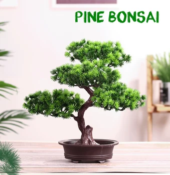 

Simulation The Pine Greeting Guests Bonsai искусственная ельTree Artificial Plant Arrangement Indoor living room tabletop decor