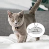 Stainless Steel Personalized Cat Tag Custom Cats Kitten ID Tag Engraved Cat Collar Pendant Necklace Pet Accessories Fish Shape 4