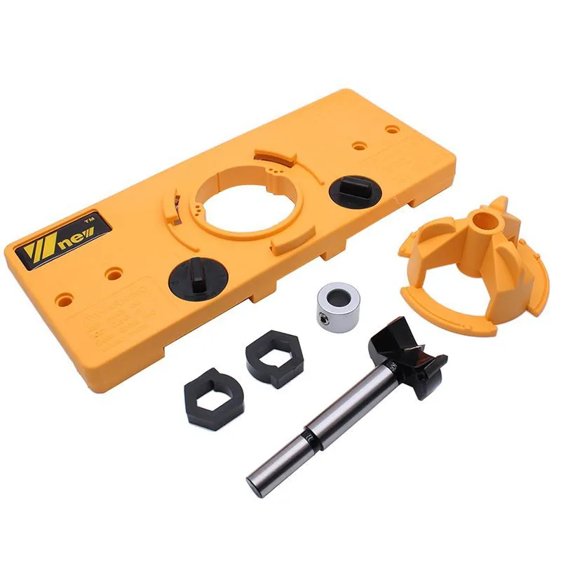 35mm Hinge Hole Saw Jig Drill Guide Locator Hole Opener Door Cabinets DIY Tool For Carpentry