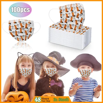 

Kids Cartoon Printing Mouth Cover Mask Children's Disposable Health Care Face Mask Safety Air Fog 3Ply Foggy Haze Dustproof Mask