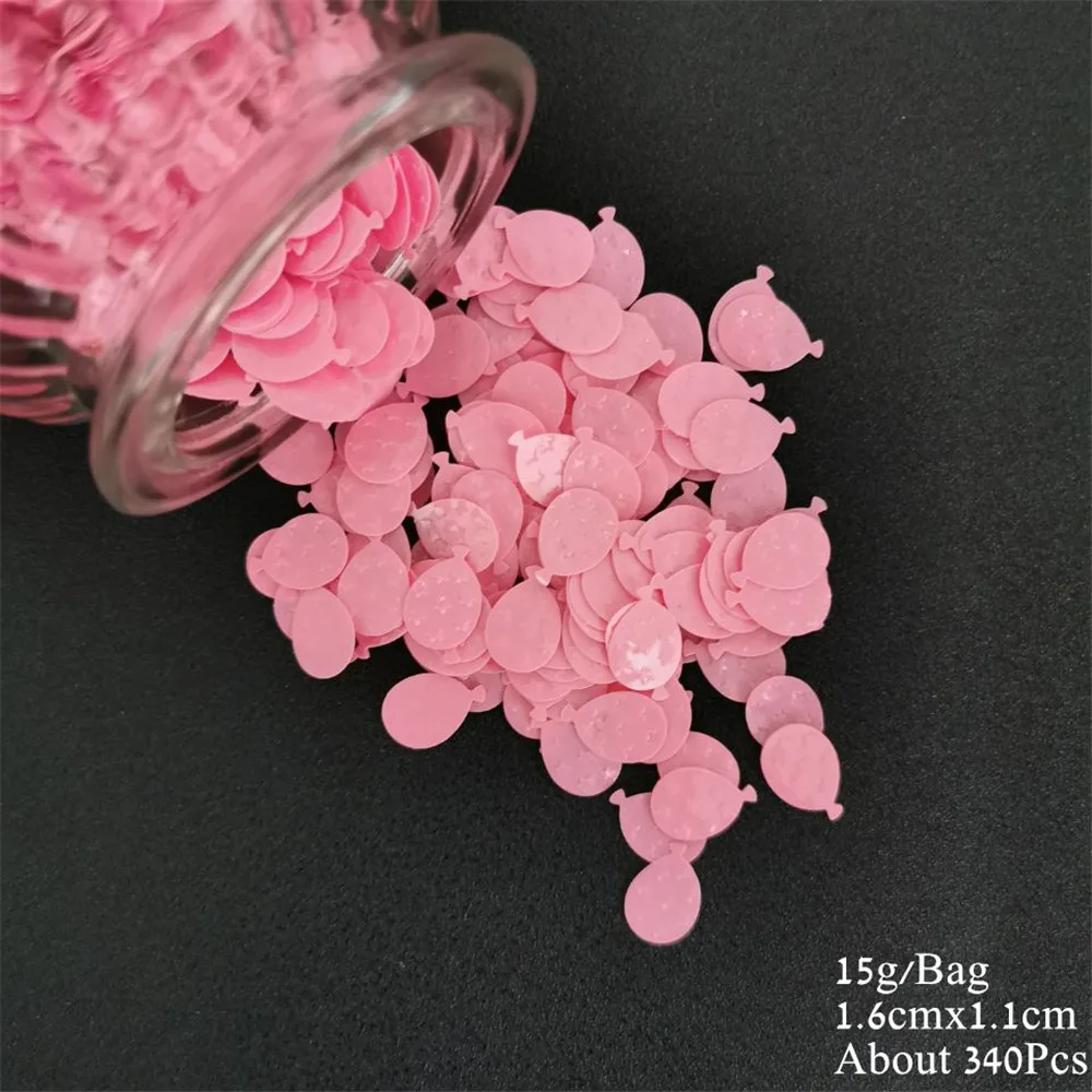 Pink Balloons 15 г детское украшение для праздничного стола конфетти-блестки это мальчик девочка 1 день рождения коляска бутылка Ангел Confett день рождения принадлежности - Цвет: Pink Balloons