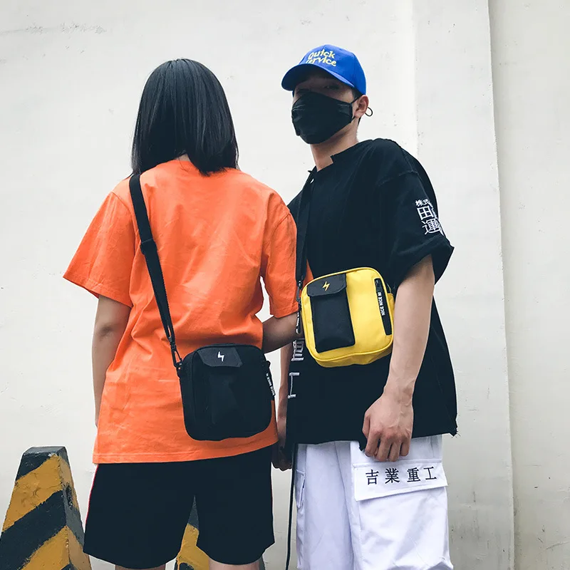 

2019 New Style Shoulder Bag Men's Korean-style Popular Brand Soil ku bao Disco Dancing Hip Hop Bag Harajuku Cool Shoulder Bag
