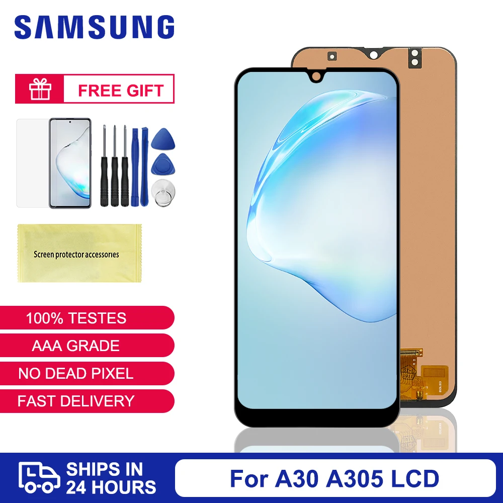 6 4 ''ЖК дисплей для Samsung Galaxy A30 сенсорный экран дигитайзер сборка Замена Samaung LCD