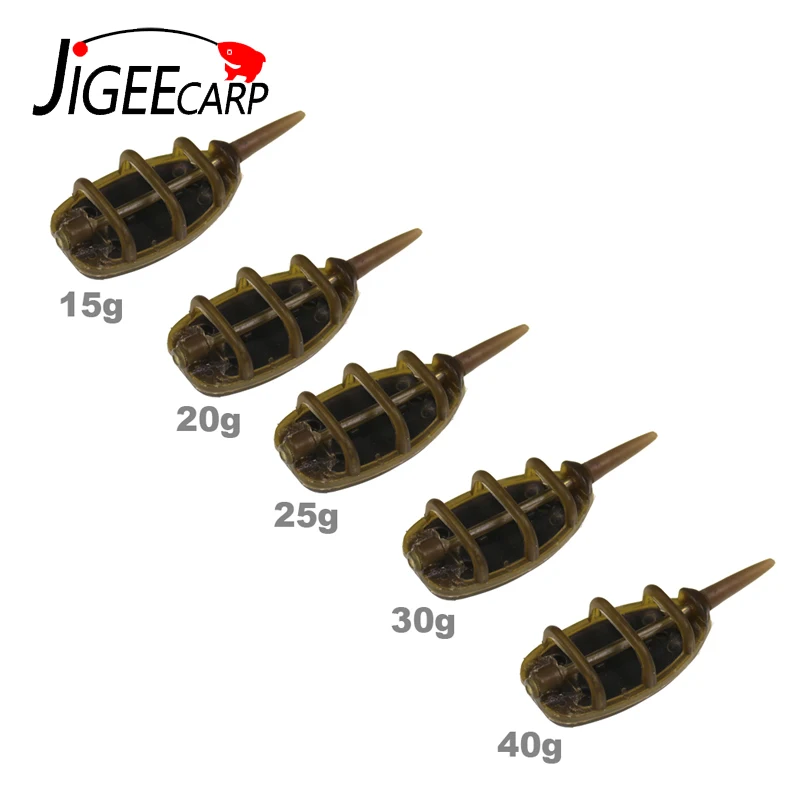 JIGEECARP 1/2 комплекта 15-40g Карп Рыболовные катушки, Рыболовные катушки, свинцовый грузик песка приманки Метатель Карп грубый встроенный метод подачи аксессуар для рыбалки